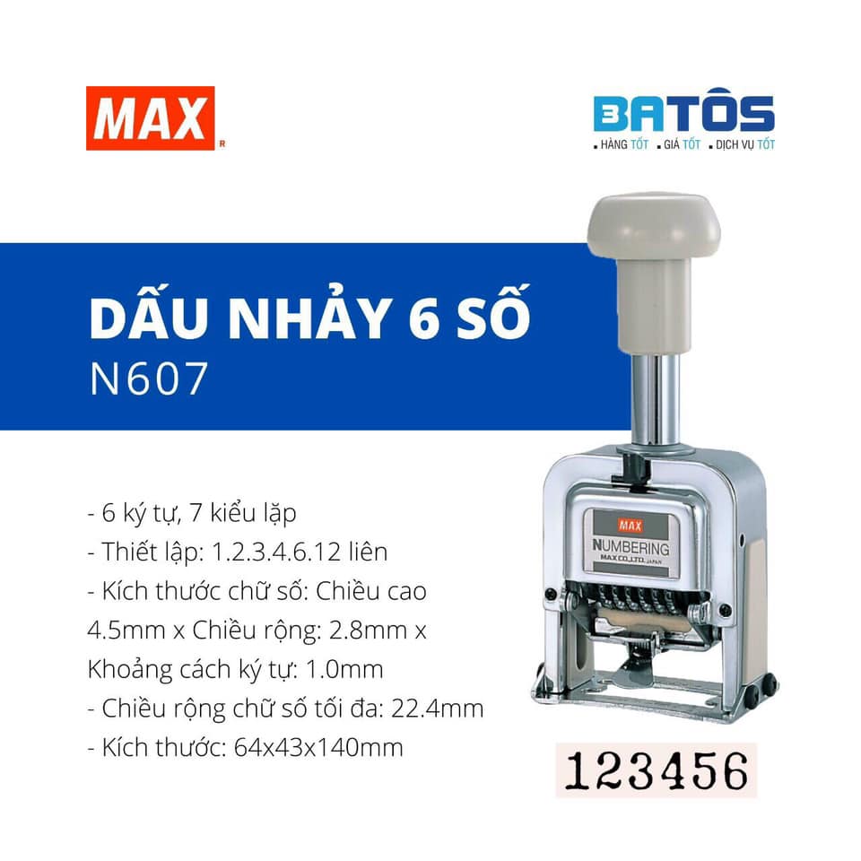 So sánh 3 loại máy đóng số nhảy Max