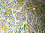 The map of Paris on the wall of our hotel's restaurant