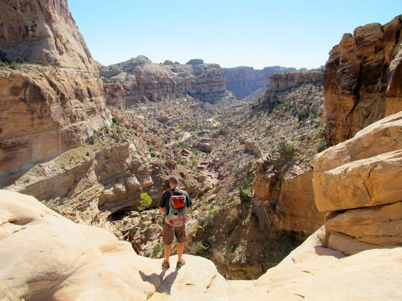 On top of a huge dryfall in Nate's Canyon