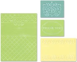  Sizzix Textured Impressions 4-Pack Embossing Folders: Thank You #5