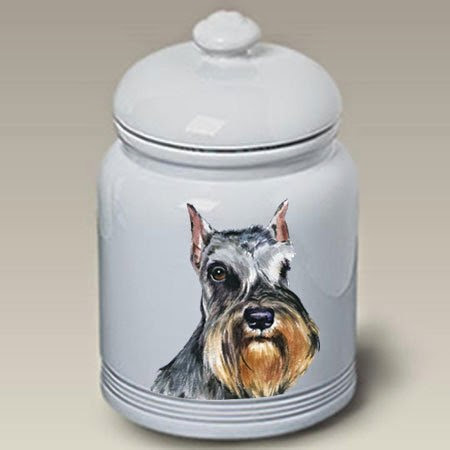 Schnauzer Dog Cookie Jar by Barbara Van Vliet