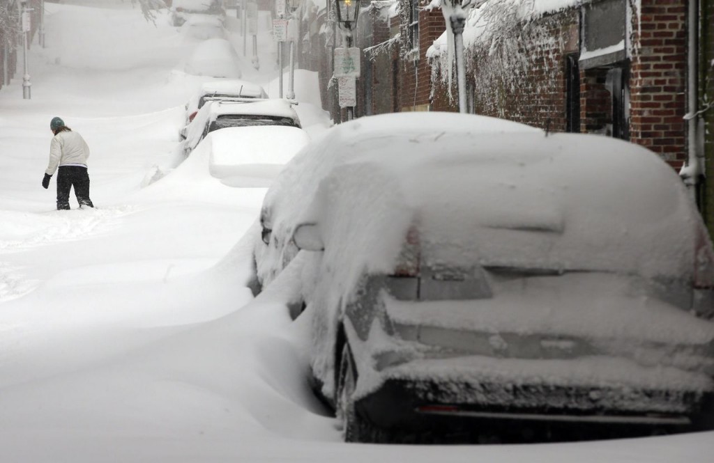 Récord: 2,75 m de nieve en el invierno de Boston 2015