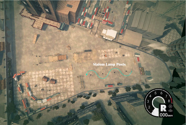 แนะนำตำแหน่งการทำ Mission Object ใน Parking Lot Zone 1 พร้อมแผนที่ 04SlalomLampPosts