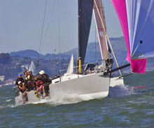 J/125 sailing on San Francisco Bay