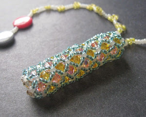 Pearl Netting with Firepolish Beads