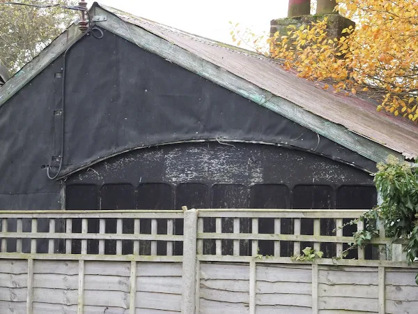 Old railway carriage silhouetted in this barn. Unfortunately planning permission has been granted to replace this