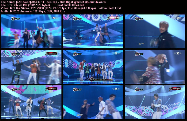 [Perf] Teen Top   Miss Right @ 130314 Mnet M!Countdown