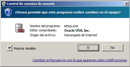 Instalar Oracle Database 11g x64 en equipo con Microsoft Windows Server 2008 R2 Enterprise x64