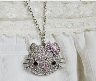  High Quality 4gb Hello Kitty Crystal Jewelry USB Flash Memory Drive Necklace