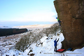 Jordan Buys, onsight attempt, new years day 2010, Messiah, E7 6C, Burbage South