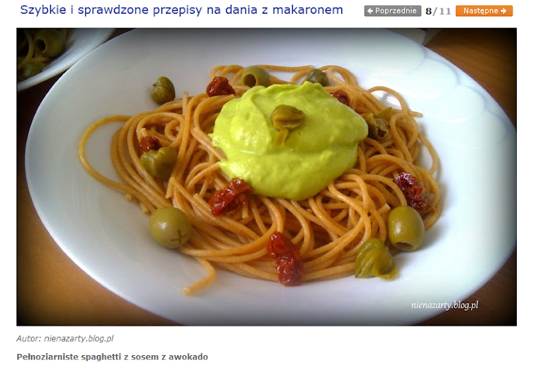 spaghetti z sosem z awokado
