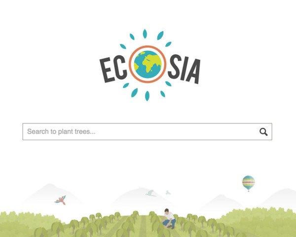 Ecosia is a search engine that plants trees every time you click