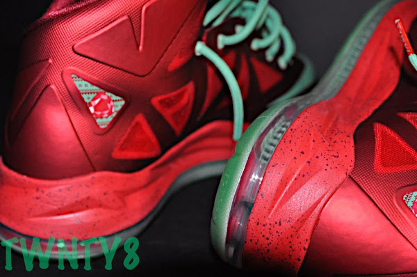 Detailed Look at the Nike LeBron X Christmas  Ruby Edition