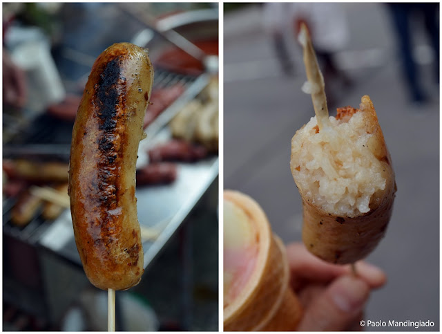 Oh! This! I initially thought this was some sort of sausage. Realized it was grilled rice (think suman) when I bit into it. I was punked! Haha!