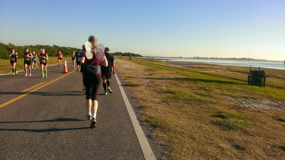 Around mile 7, the famous Skyway Bridge glistened in the distance and ...