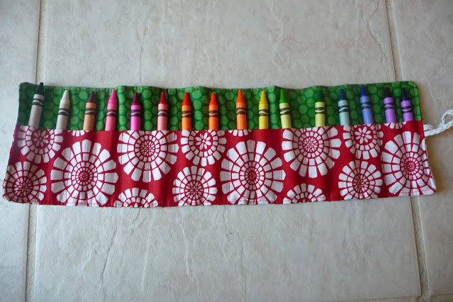 Sew a Crayon roll - inside of a crayon roll