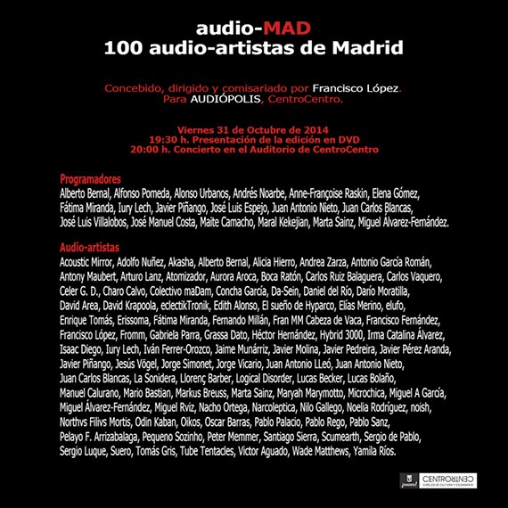 audio mad invitacion s Audiópolis reúne a 100...