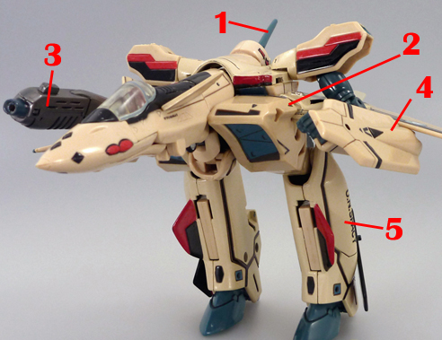 Macross VF-19A VALHALLA III Armament weapon position