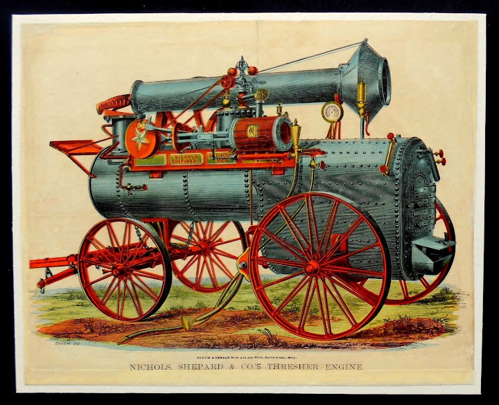 Nichols, Shepard & Co. Portable Steam Engine Lithograph | Smokstak ...