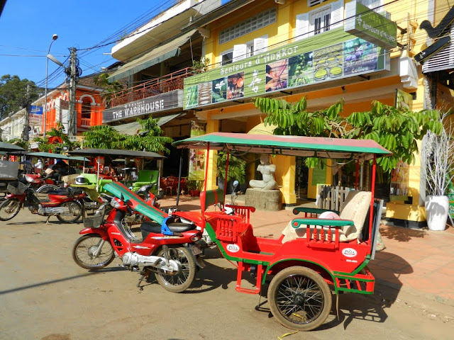 Tuk tuks in Siem Reap, Cambodia
