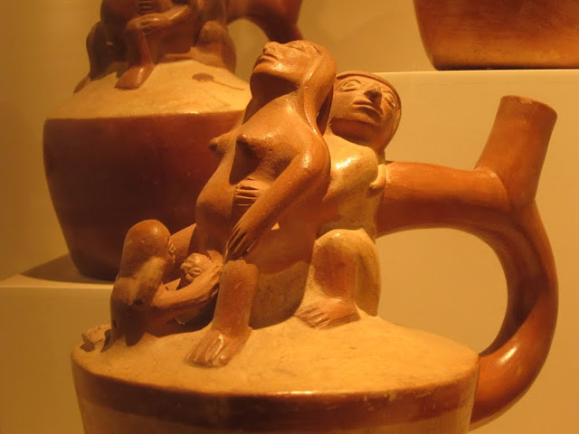 Moche pottery depicting childbirth