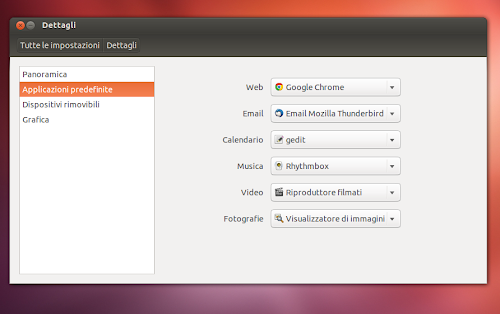 Applicazioni predefinite - Ubuntu 12.10