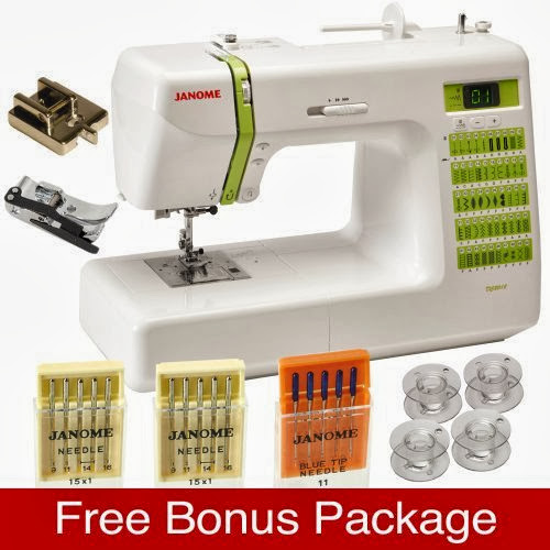 Janome Decor Computerized Sewing Machine with 50 Built-In Stitches, Hard Case included, and FREE BONUS PACKAGE!!!!