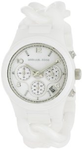  Michael Kors Women's MK5387 Ceramic Classic Chronograph White Watch