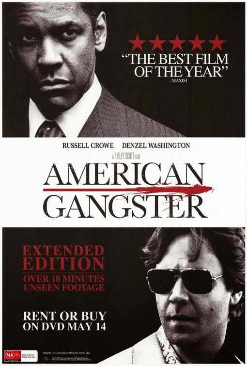 Poster Of American Gangster (2007) Full Movie Hindi Dubbed Free Download Watch Online At Alldownloads4u.Com