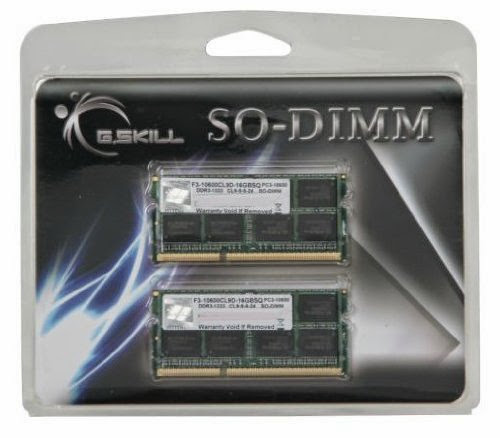  G.SKILL 16GB (2 x 8G) 204-Pin SO-DIMM DDR3 1333 (PC3 10600) Laptop Memory F3-10600CL9D-16GBSQ