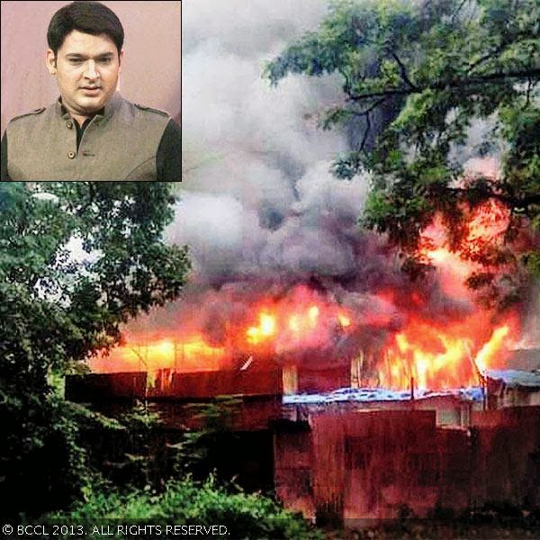 The entire set of standup comedy show Comedy Nights With Kapil was destroyed in a fire on 25th Sep 2013.