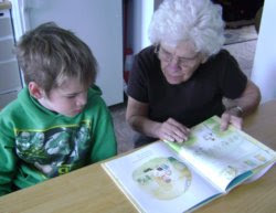 Li'l Man reads All About Grandmas with Charlotte the Great