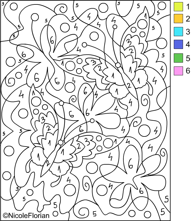 Nicole s Free Coloring Pages COLOR BY NUMBER Coloring Pages