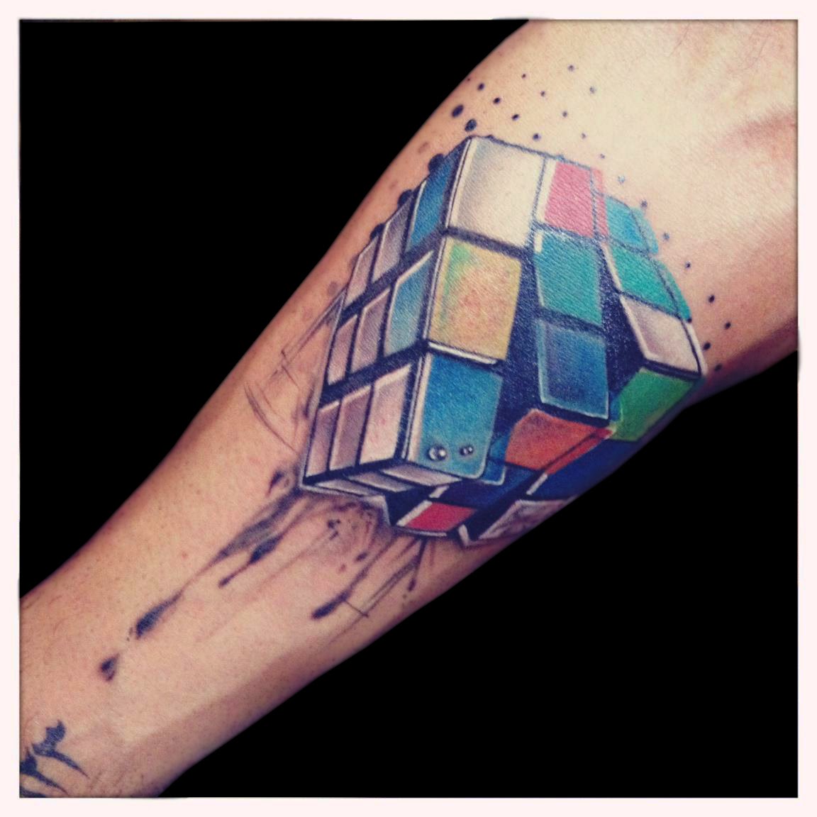 Rubik's Cube Tattoo Ideas Pinterest Cubes