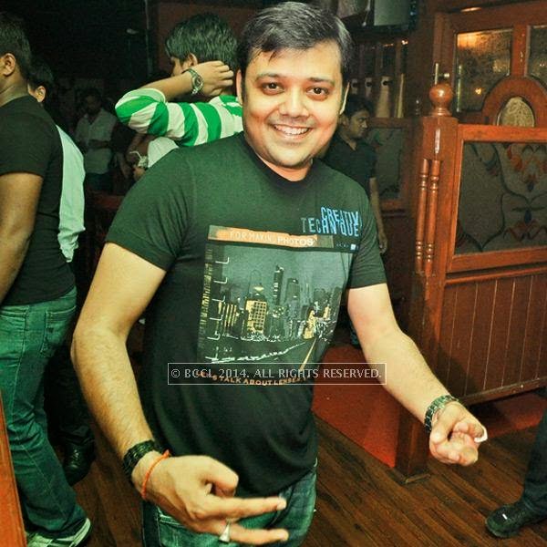 Ashish celebrates the FIFA final match at a city-pub in Bhopal.