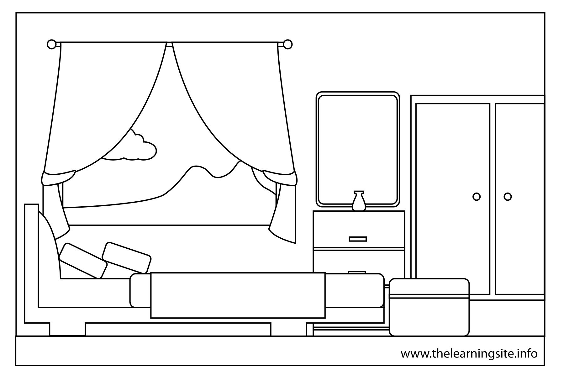 Coloring Pages: Parts of a House title=