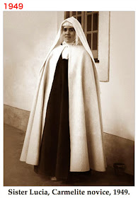 Sister Lucia, Carmelite novice, 1949.