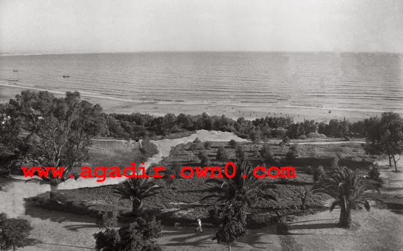شاطئ اكادير قبل وبعد الزلزال سنة 1960 Gf