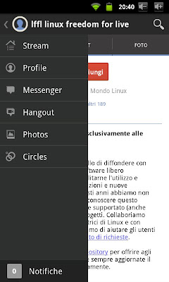 Google+ per Android 2.6