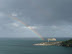 Rainbow looking out to Hopes Nose