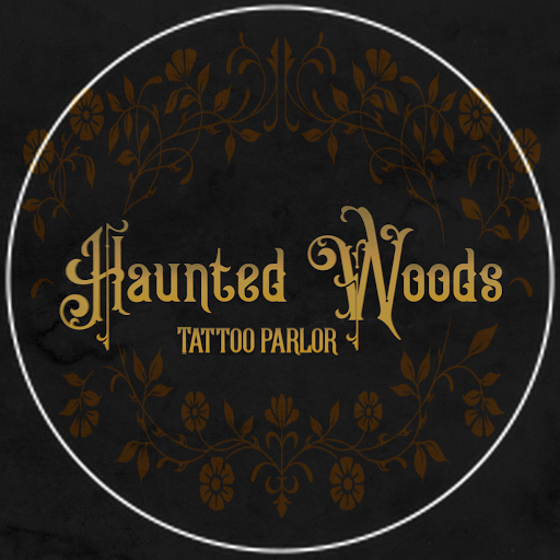 Haunted Woods Tattoo Parlor logo