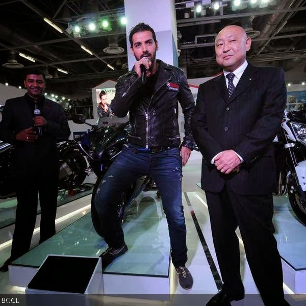 John Abraham clicked during the Delhi Auto Expo '14. (Pic: Viral Bhayani)