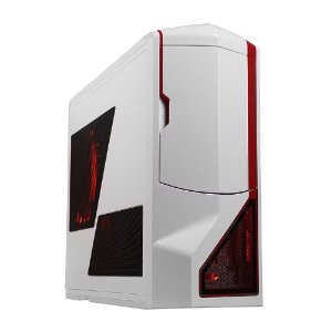  NZXT Crafted Series ATX Full Tower Steel Chassis - Phantom White with Red Trim Computer Case CS-NT-PHAN-WNR White/Red