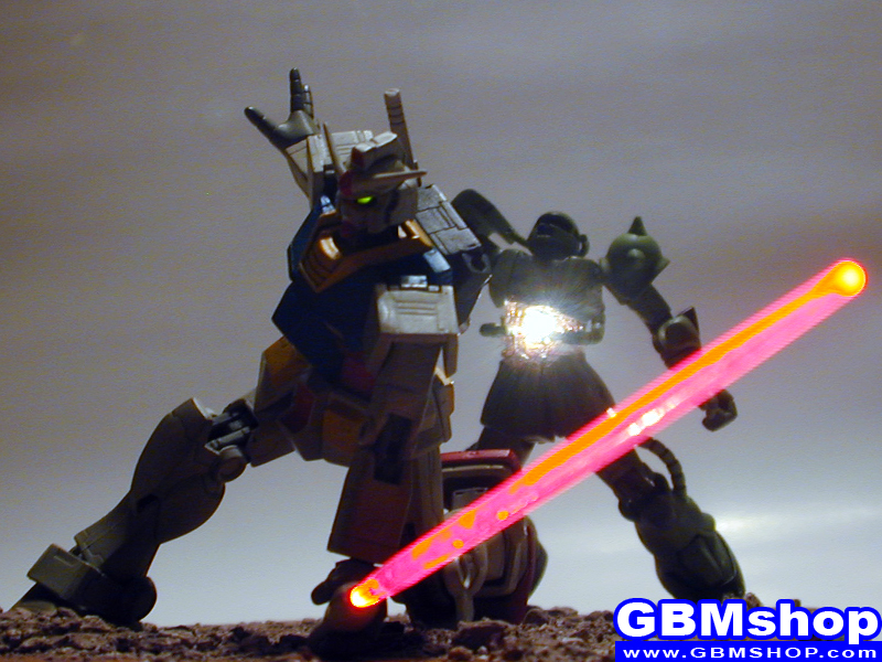 Gundam First Battle / Amuro's First Kill diorama scene
