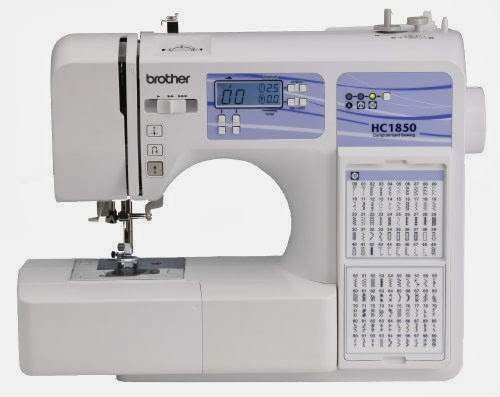 Brother HC1850 Computerized Sewing and Quilting Machine with 130 Built-in Stitches, 9 Presser Feet, Sewing Font, Wide Table, and Instructional DVD