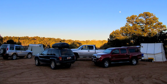 Our camp on the east side of Twin Corral Flats and near the rim of French Spring Fork