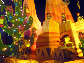 Disneyland Christmas holiday decorations It's a Small World