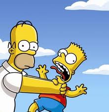 Homer Simpson Chokes Bart