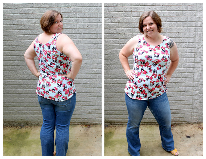 The Jorna Tank from Jenna Brand by Made with Moxie: This is so cute!  What an easy pattern alteration for a nice tank top.