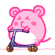 Pink Mouse - Paseando en bicicleta